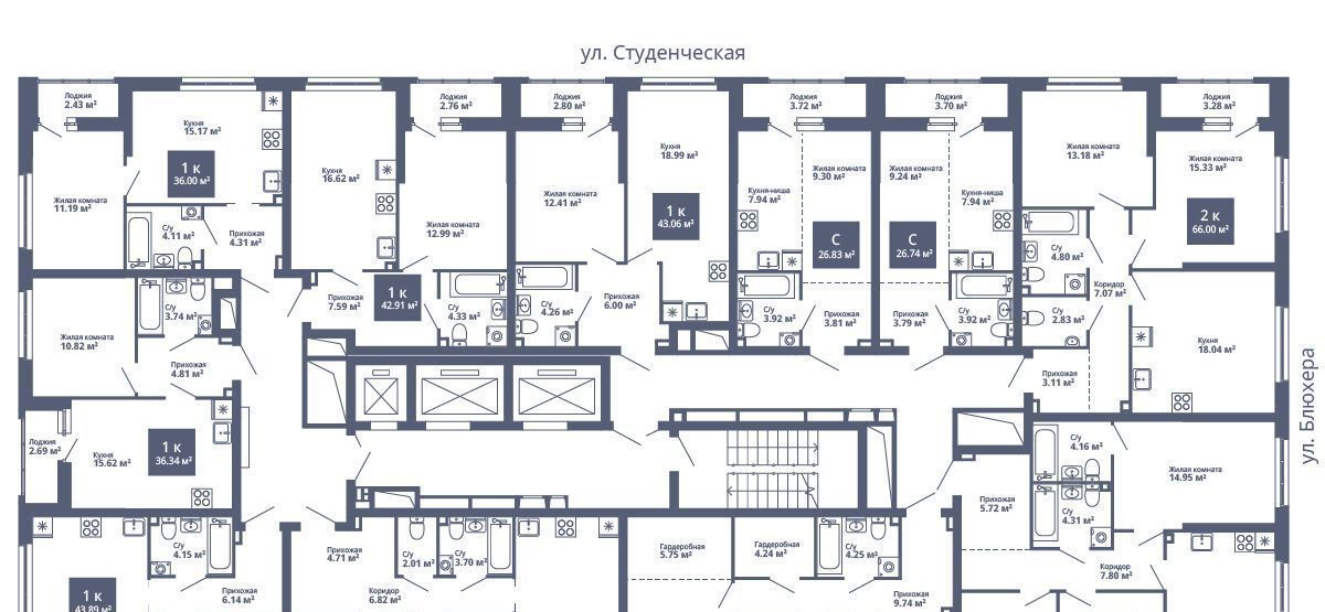 квартира г Екатеринбург Уральская ул. Блюхера, 40А фото 3