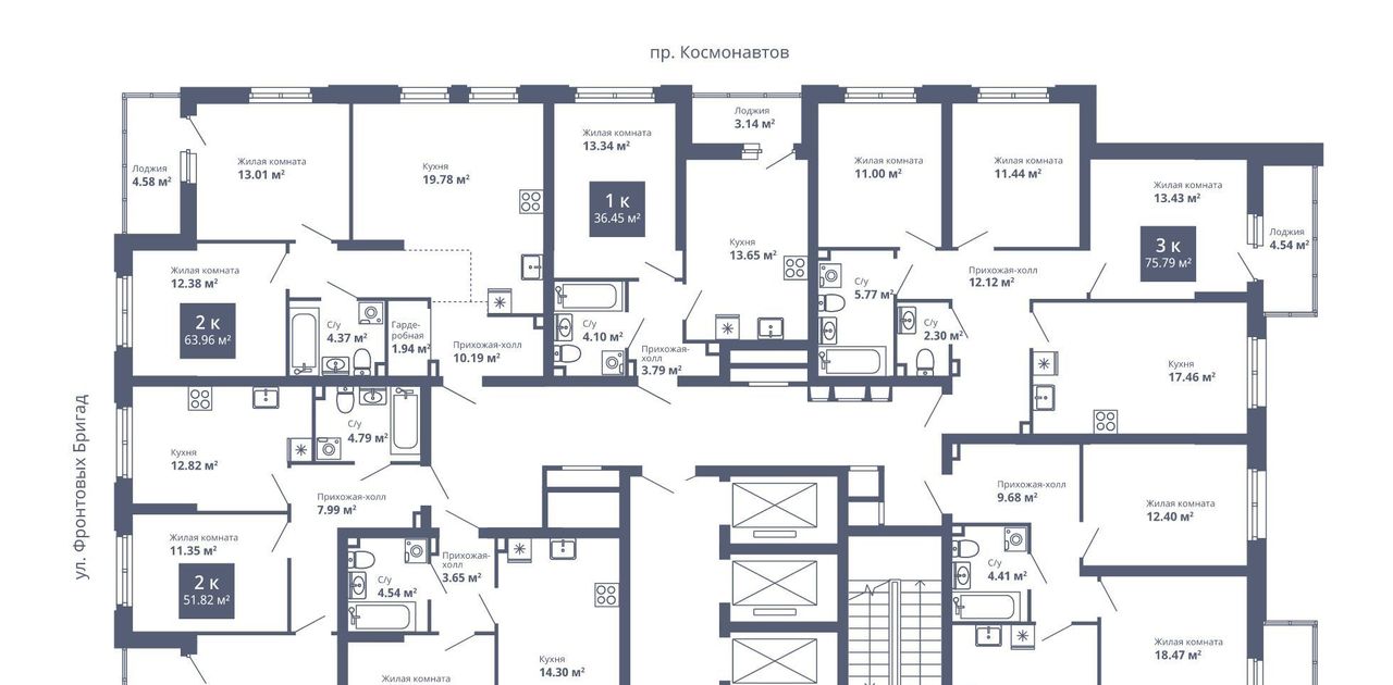 квартира г Екатеринбург Машиностроителей пр-кт Космонавтов 26а/2 фото 2