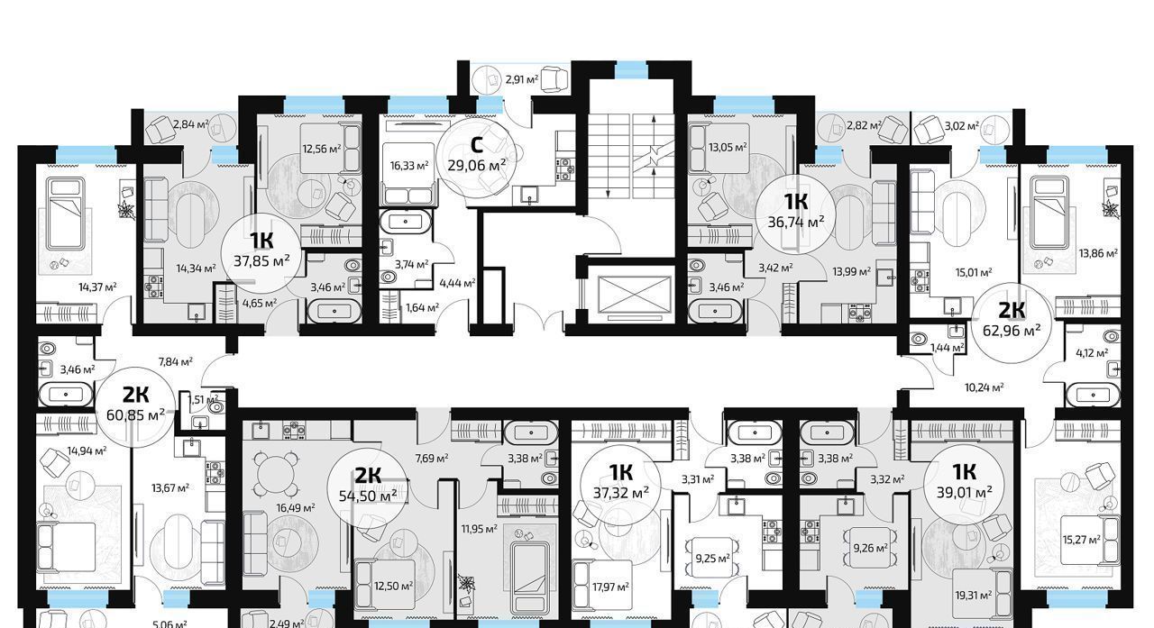 квартира г Самара п Мехзавод кв-л 1 60 р-н Красноглинский блок-секция 59 фото 3