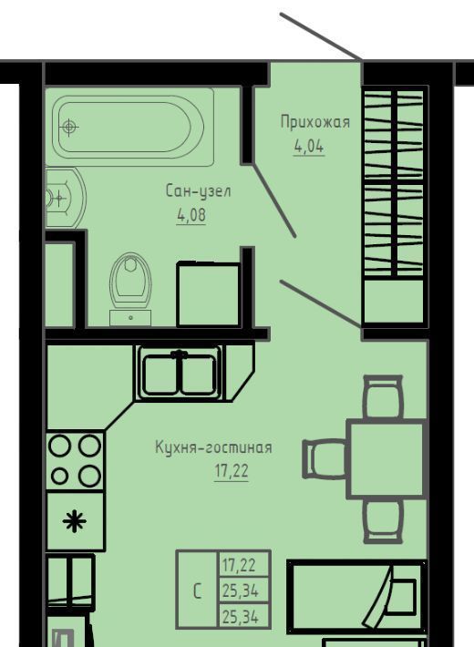 квартира р-н Гатчинский г Коммунар ул Железнодорожная 38 Звездная фото 1