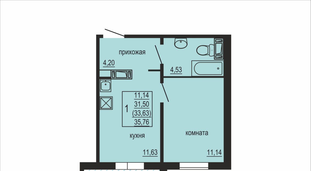 квартира р-н Сосновский п Западный ЖК Конфетти фото 1