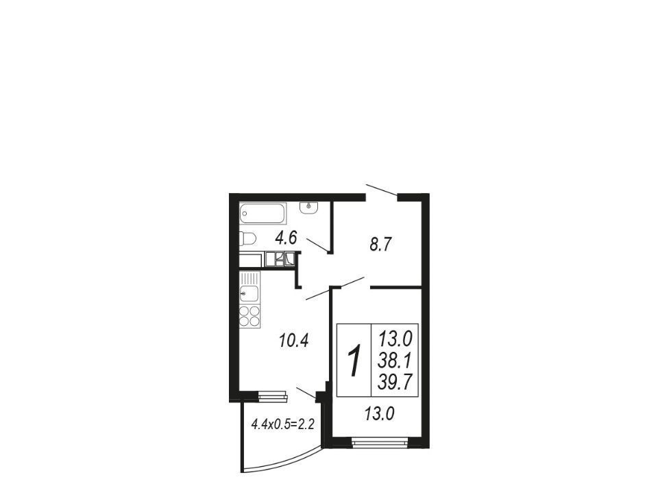 квартира г Краснодар р-н Прикубанский б-р Адмиралтейский 3к/4 фото 1