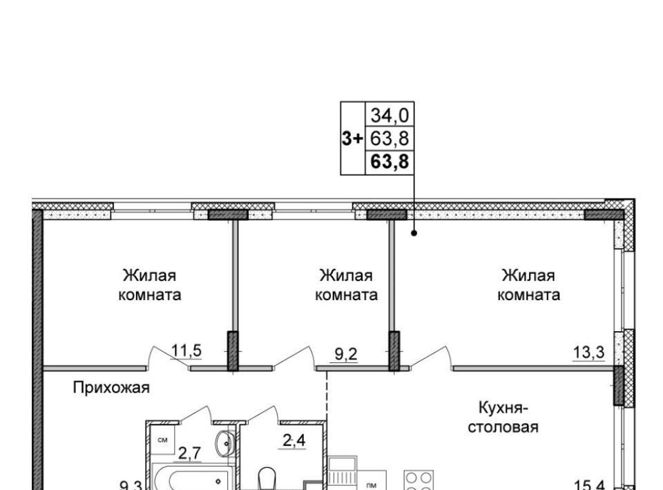 квартира г Нижний Новгород Горьковская ЖК «Новая Кузнечиха» 11 фото 1