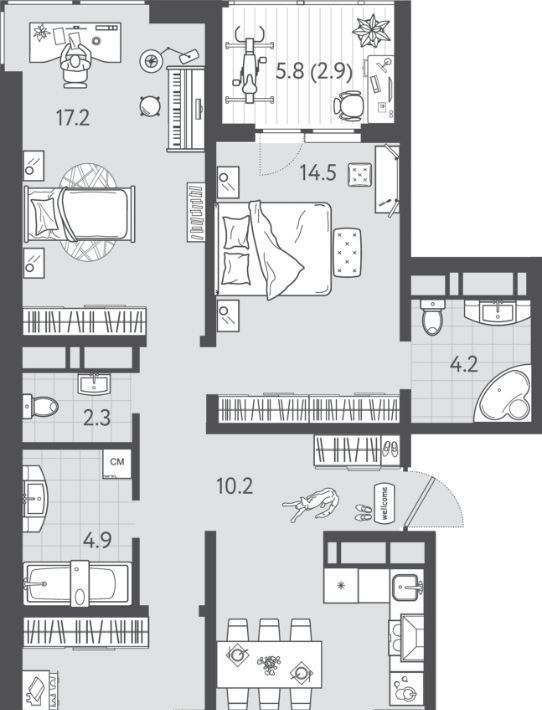 квартира г Краснодар р-н Центральный ул Колхозная 5к/3 фото 1