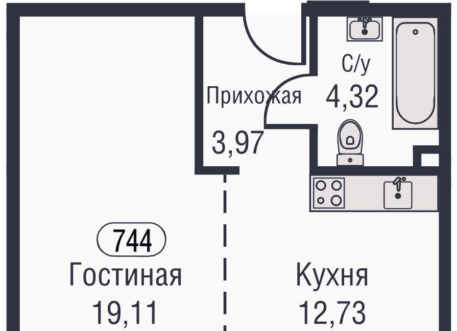 квартира г Москва Обручевский ул Архитектора Власова Воронцовская, Афи Парк Воронцовский ЖК фото 1