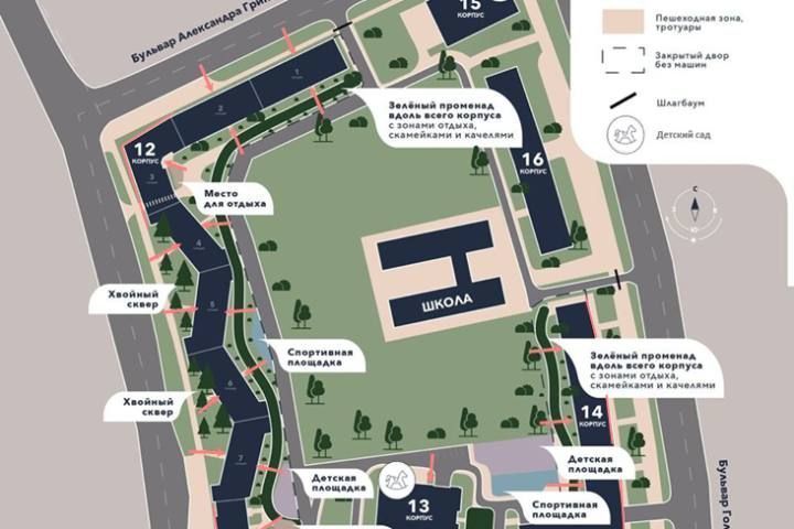 квартира г Санкт-Петербург метро Приморская Морской б-р Александра Грина 3 округ Морской фото 6