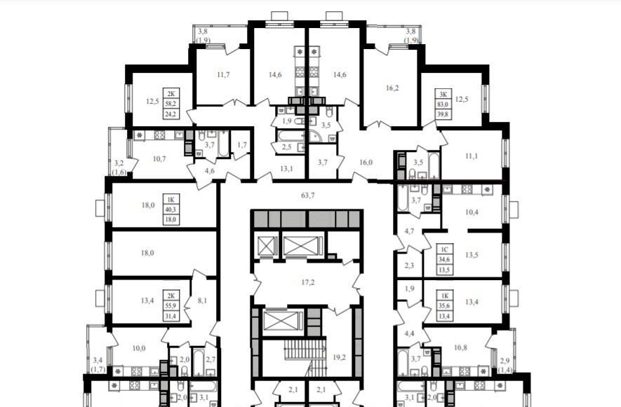 квартира г Москва Щукино ул Берзарина 4/2 поле, 32к, Октябрьское фото 2