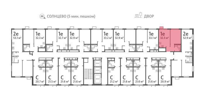 квартира г Москва метро Солнцево район Солнцево ЖК Лучи-2 фото 3