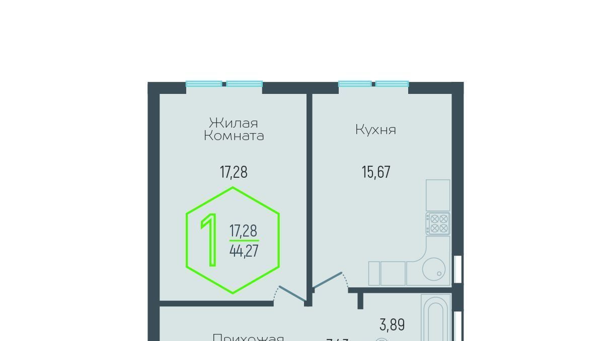 квартира г Краснодар р-н Прикубанский ул Атлантическая 2к/3 фото 2