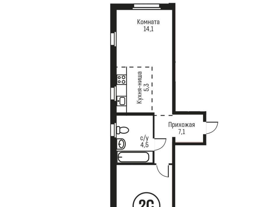 квартира г Барнаул р-н Индустриальный ул Сергея Семенова 27/2 фото 1