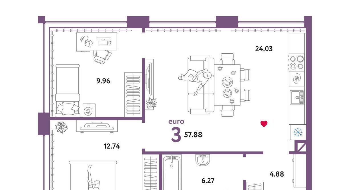 квартира г Москва метро Технопарк Даниловский проезд Проектируемый 4062-й ЖК Вау 23 с 16 фото 1