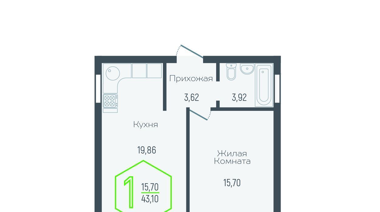 квартира г Краснодар р-н Прикубанский ул Атлантическая 2к/3 фото 2