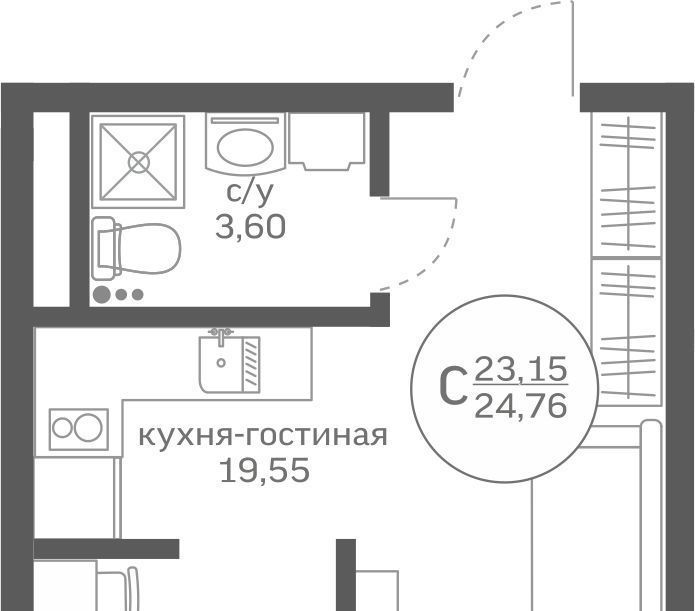 квартира р-н Тюменский д Патрушева Жилой Меридиан Юг кв-л фото 1