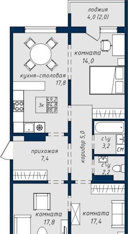 квартира г Барнаул р-н Индустриальный тракт Павловский 307к/3 фото