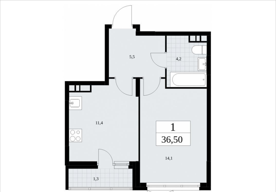 квартира г Москва п Сосенское п Коммунарка метро Коммунарка д. 35. 2, Московская область фото 3