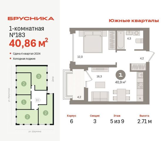 квартира г Екатеринбург р-н Ленинский Юго-Западный Чкаловская ул Шаумяна 46 фото