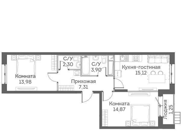 квартира г Москва ЖК Аквилон Митино направление Ленинградское (северо-запад) ш Пятницкое к 4 фото 1