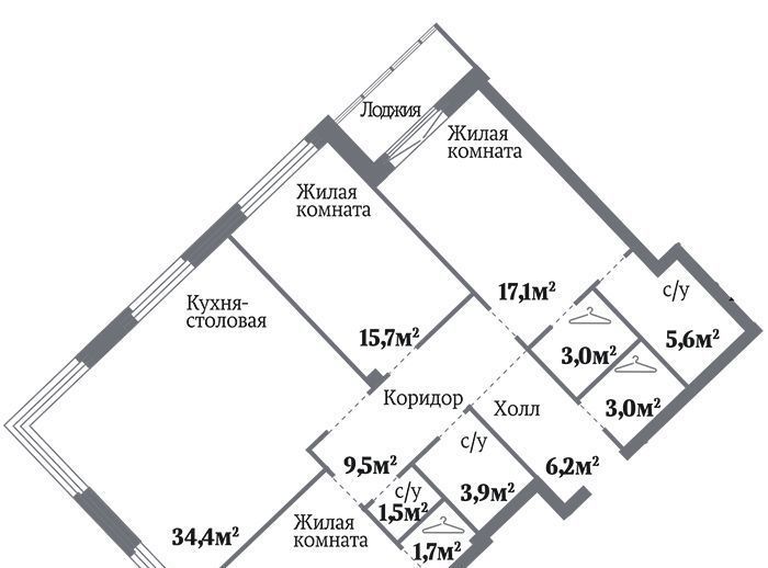 квартира г Челябинск р-н Центральный 20-й микрорайон фото 1