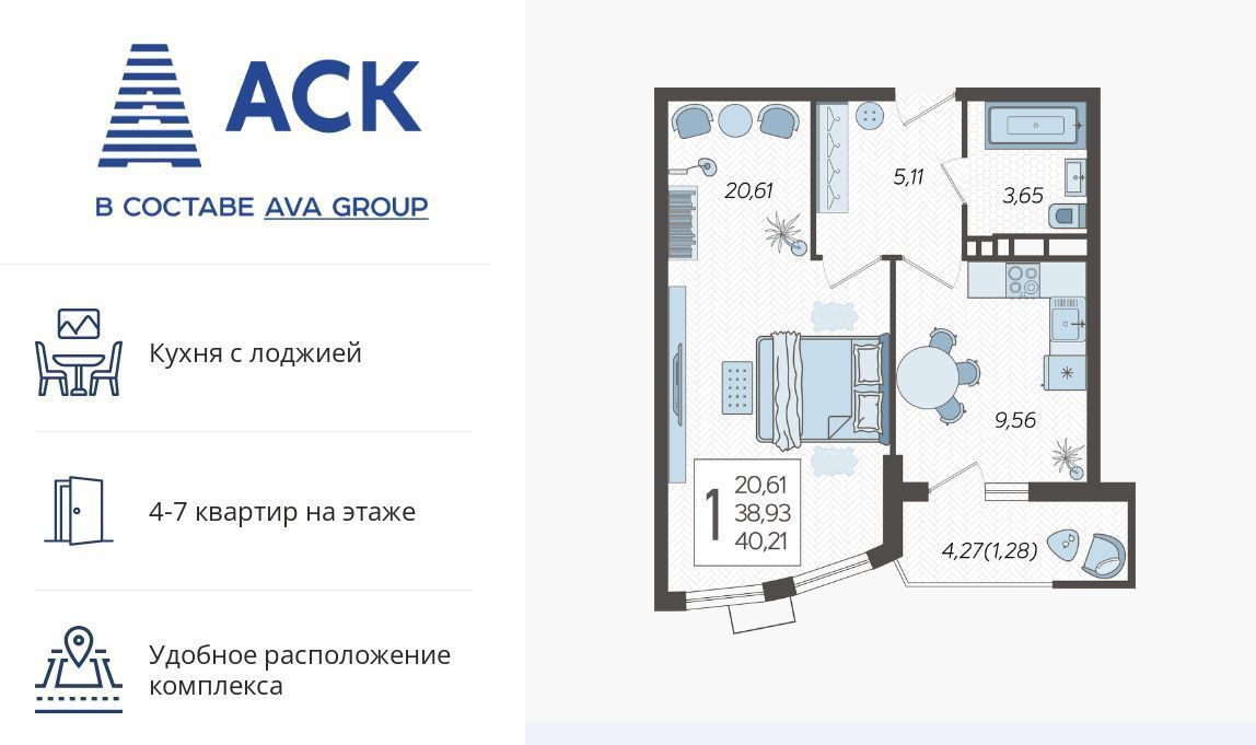 квартира г Краснодар р-н Карасунский ул Уральская 100/8 фото 1