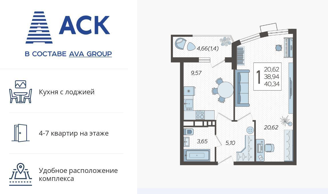 квартира г Краснодар р-н Карасунский ул Уральская 100/8 фото 1