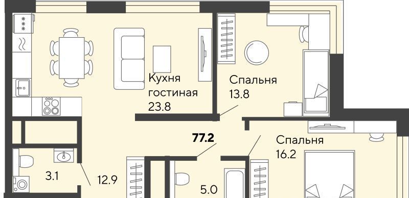 квартира г Екатеринбург ЖК Изумрудный Бор Проспект Космонавтов фото 1