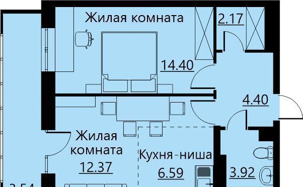 квартира г Пермь р-н Дзержинский ул Овчинникова 19 фото