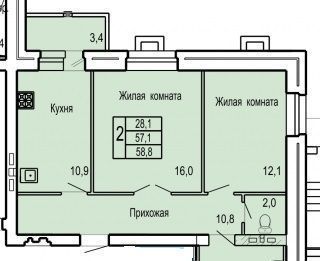 квартира г Орел р-н Северный ул Родзевича-Белевича 5 фото 1