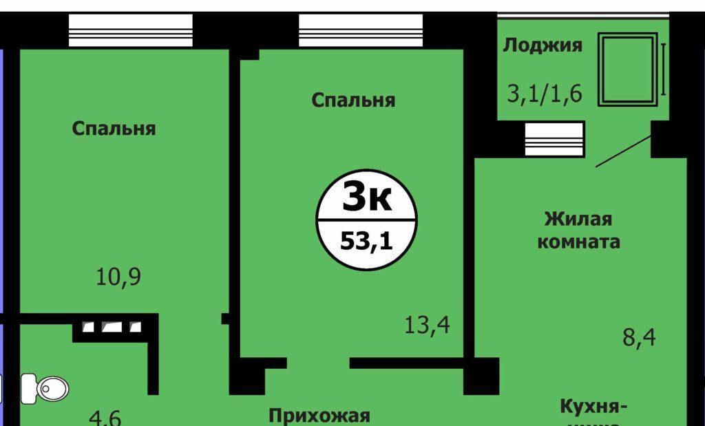 квартира г Красноярск р-н Свердловский ул Лесников 35 фото 1