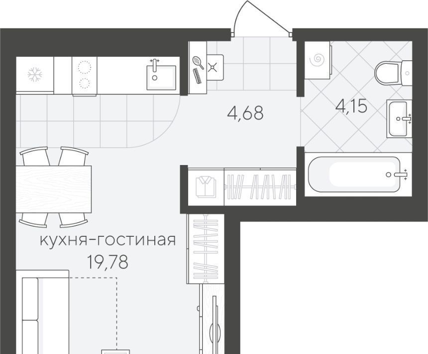 квартира г Тюмень р-н Калининский ул Василия Малкова 12 Калининский административный округ фото 1