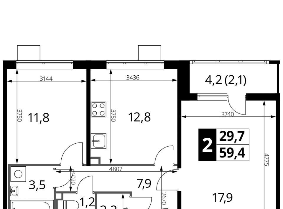 квартира г Москва метро Некрасовка ЖК 1-й Лермонтовский к 3. 1, Московская область, Люберцы фото 1