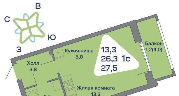 квартира р-н Пермский с Култаево ул Первоцветная 107 фото 1