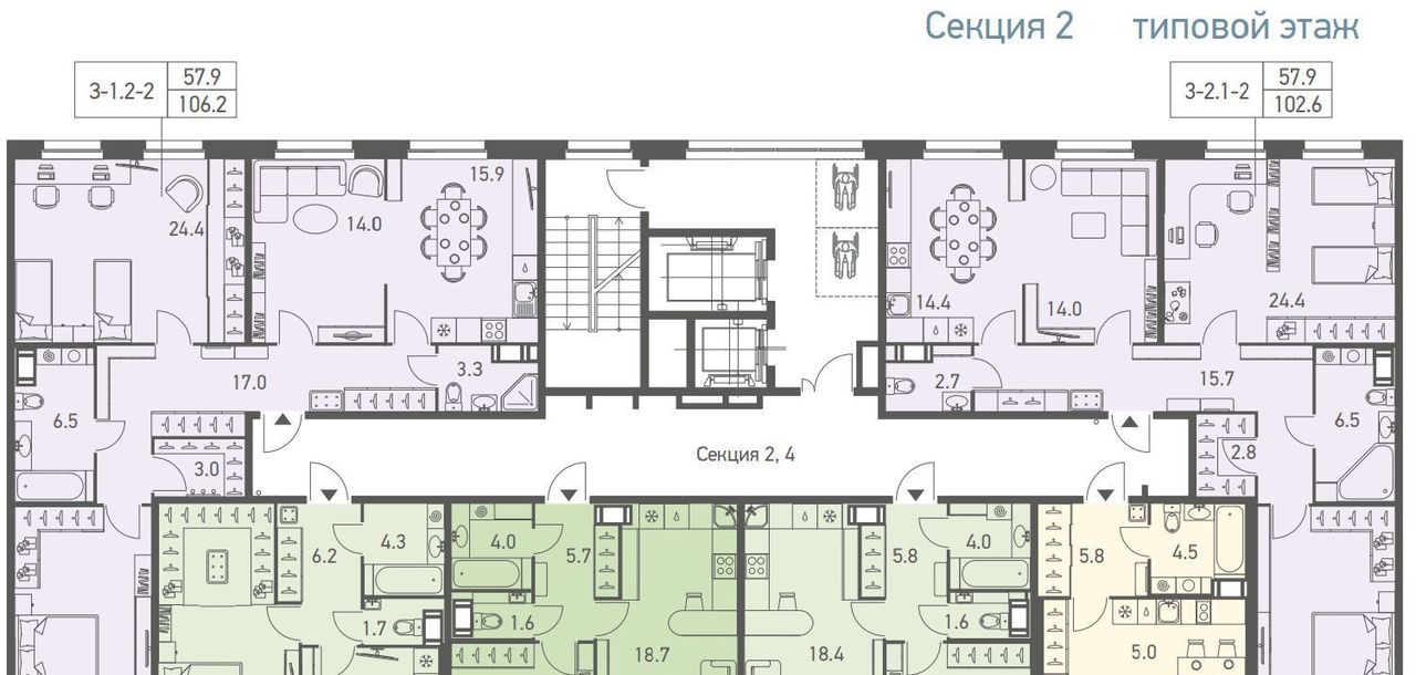 квартира г Санкт-Петербург метро Московские Ворота ЖК «Московские ворота II» Московская Застава муниципальный округ фото 2