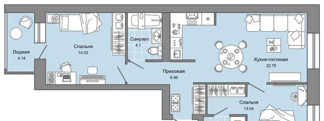 квартира г Киров р-н Ленинский ул Дмитрия Козулева 2к/1 фото