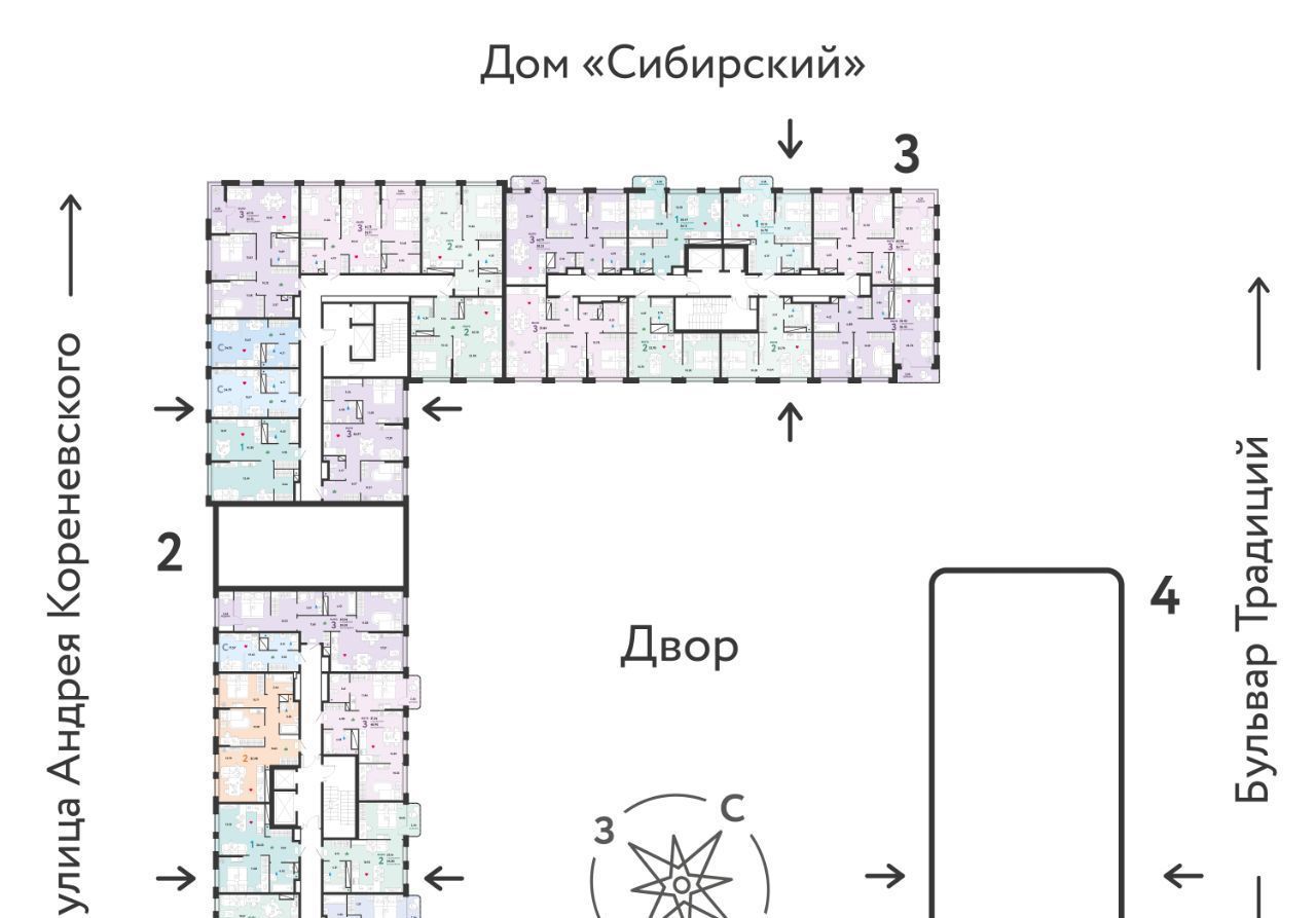 квартира г Тюмень р-н Калининский ул Андрея Кореневского 7 фото 2