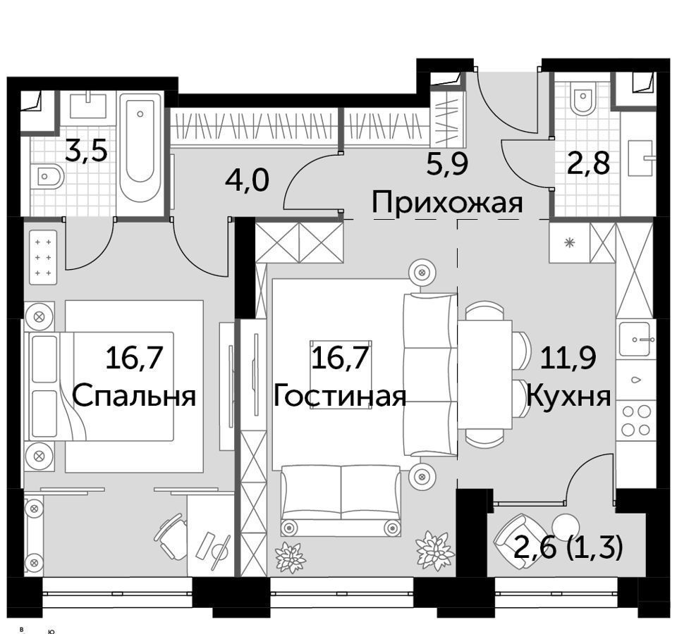 квартира г Москва метро Хорошёво СЗАО Хорошево-Мневники проезд 3-й Силикатный 7/1 ЖК «Sydney City» жилой комплекс Сидней Сити фото 1