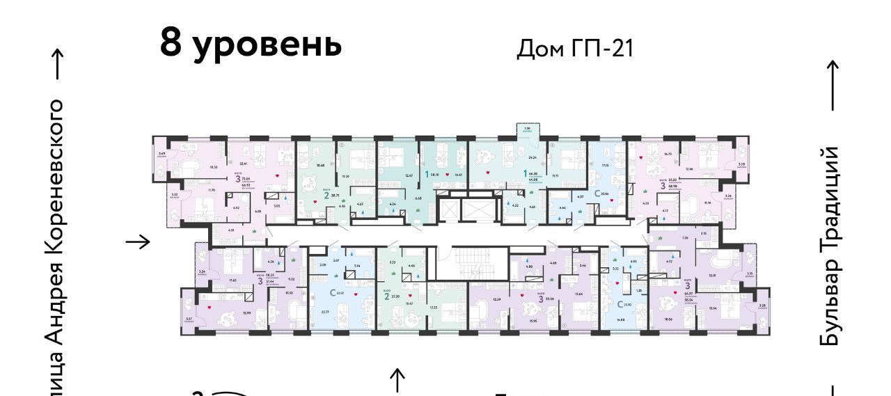 квартира г Тюмень р-н Калининский ул Андрея Кореневского 3 фото 2