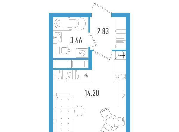 квартира г Санкт-Петербург п Шушары ЖК Аэросити-3 метро Купчино фото 1