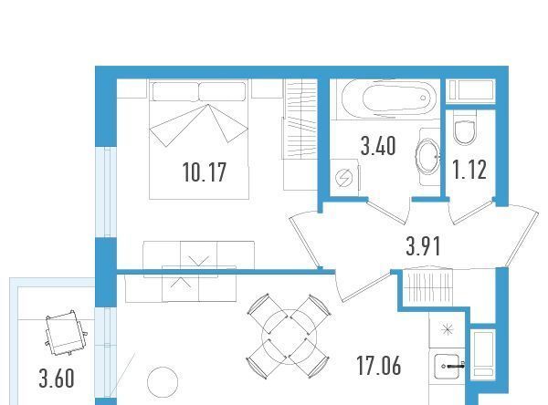 квартира г Санкт-Петербург п Шушары ЖК Аэросити-3 метро Купчино фото 1