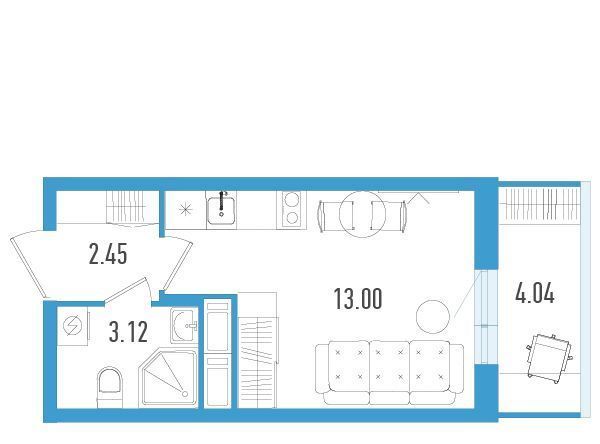 квартира г Санкт-Петербург п Шушары ЖК Аэросити-3 метро Купчино фото 1