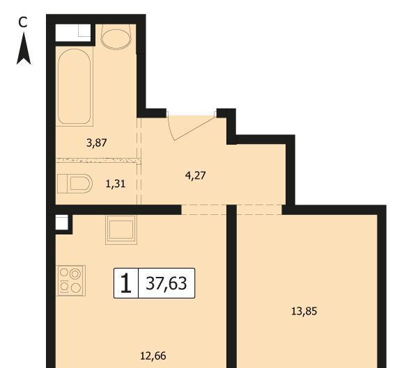 квартира г Краснодар р-н Карасунский ул Автолюбителей 1д/4 фото 6