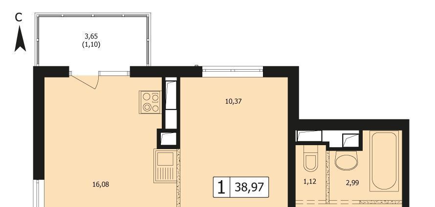 квартира г Краснодар р-н Карасунский ул Автолюбителей 1д/4 фото 5