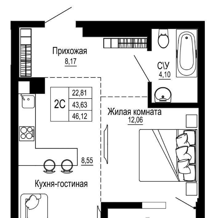 квартира г Ростов-на-Дону р-н Железнодорожный ул Привокзальная 3в фото 1