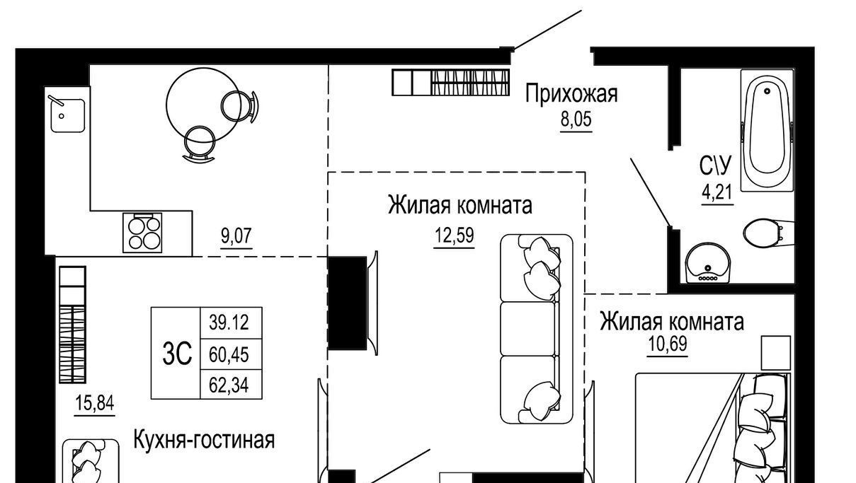 квартира г Ростов-на-Дону р-н Железнодорожный ул Привокзальная 3в фото 1