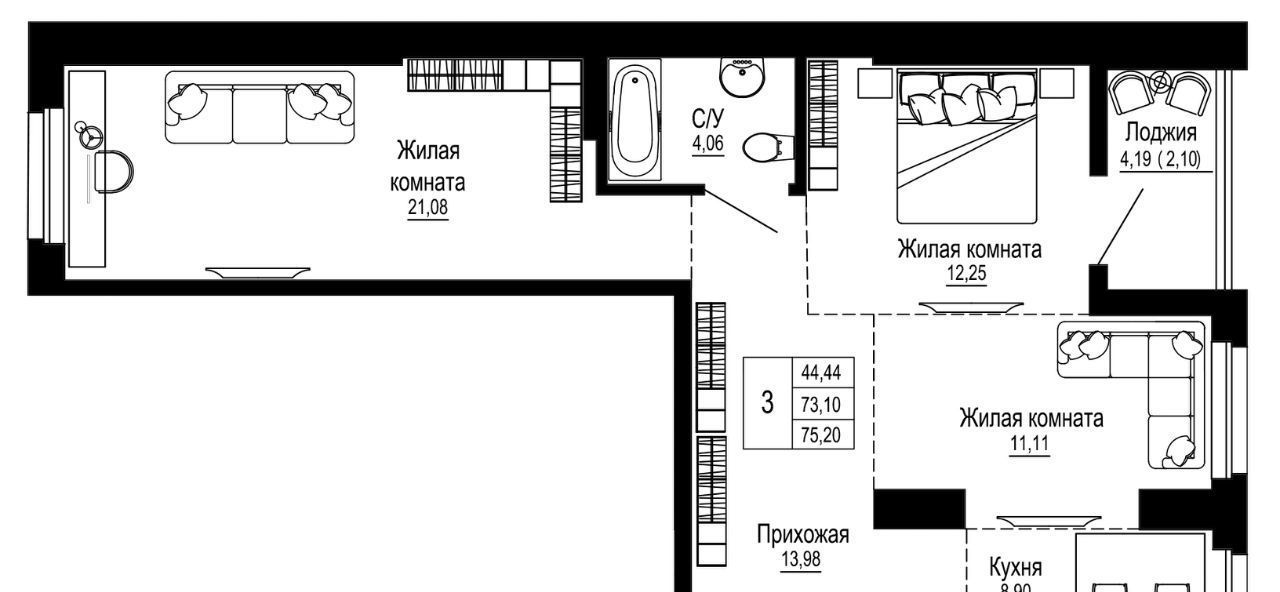 квартира г Ростов-на-Дону р-н Железнодорожный ул Привокзальная 3в фото 1