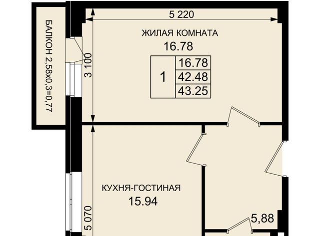 р-н Динской п Южный ул Екатерининская 1к/1 Южно-Кубанское с/пос фото