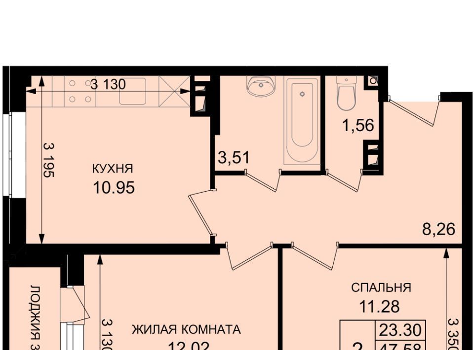 квартира р-н Динской п Южный ул Екатерининская 1к/1 Южно-Кубанское с/пос фото 1