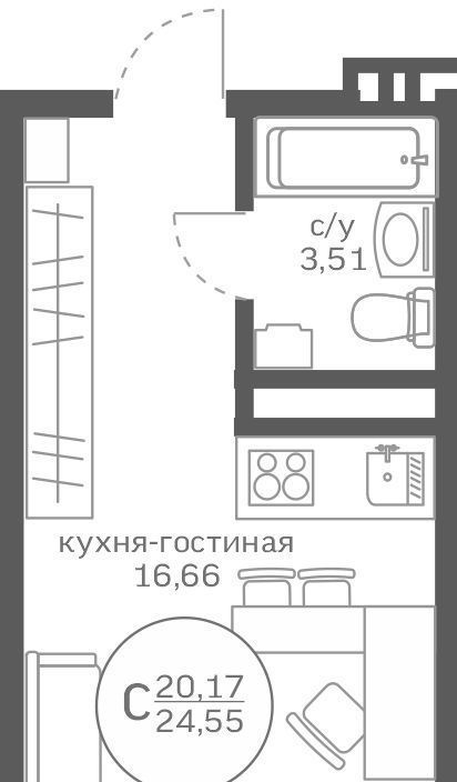 квартира р-н Тюменский д Патрушева ул Александра Пушкина 14 фото 1