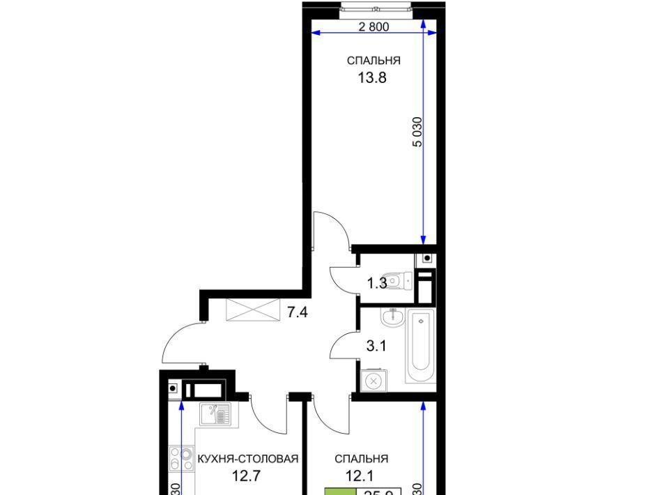 квартира г Краснодар р-н Прикубанский ул им. Героя Ростовского 8к/5 фото 1