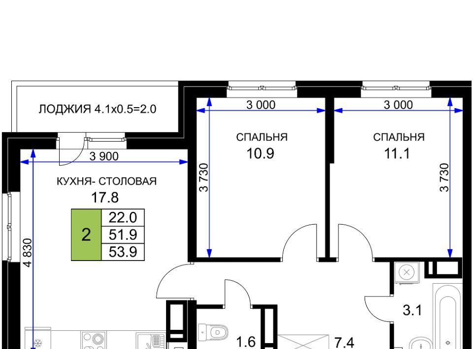 квартира г Краснодар р-н Прикубанский ул им. Героя Ростовского 8к/6 фото 1