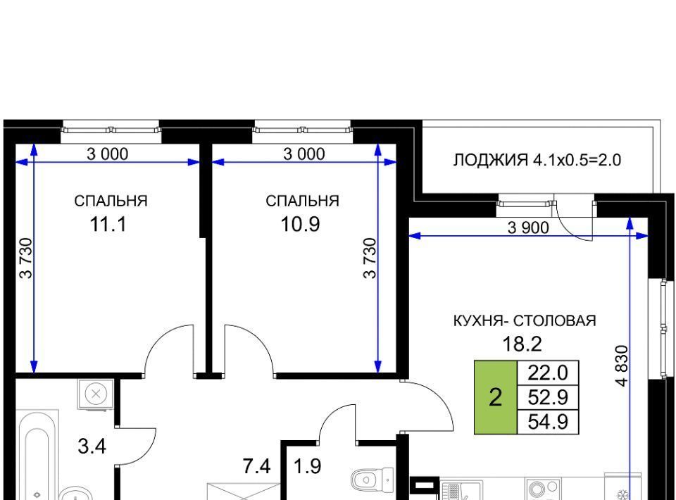 квартира г Краснодар р-н Прикубанский ул им. Героя Ростовского 8к/4 фото 1